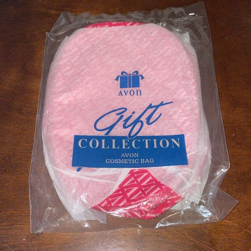 Avon Gift Collection 1993 Pink Make Up Travel Cosmetic Bag